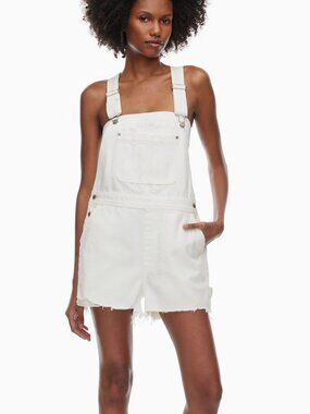 Denim Forum the 90's Silvie Baggy shortall white women's size M